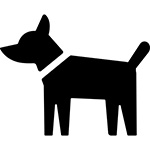 犬のシルエット
